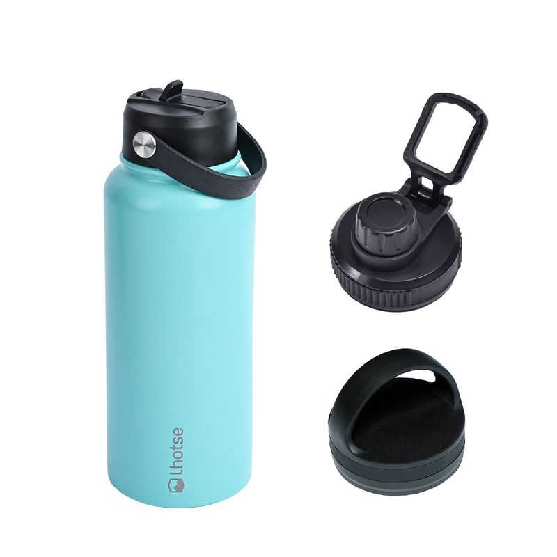 LHOTSE - Botella Térmica Hydro Celeste 960ml + 2 Tapas Lhotse