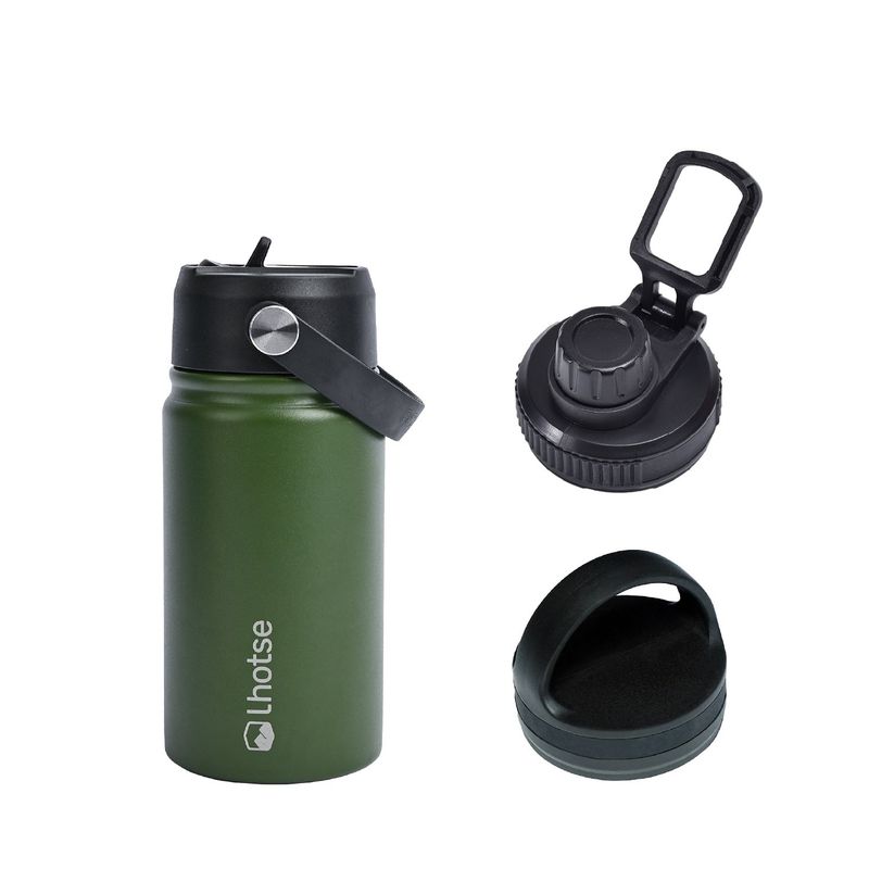 LHOTSE - Botella Térmica Niño Hydro 360ml Verde + 2 Tapas Lhotse