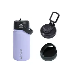 LHOTSE - Botella Térmica Niño Hydro 360ml Lila + 2 Tapas