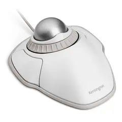 KENSINGTON - Trackball Mouse Orbit Blanco con cable y bola Plateada - Blanco