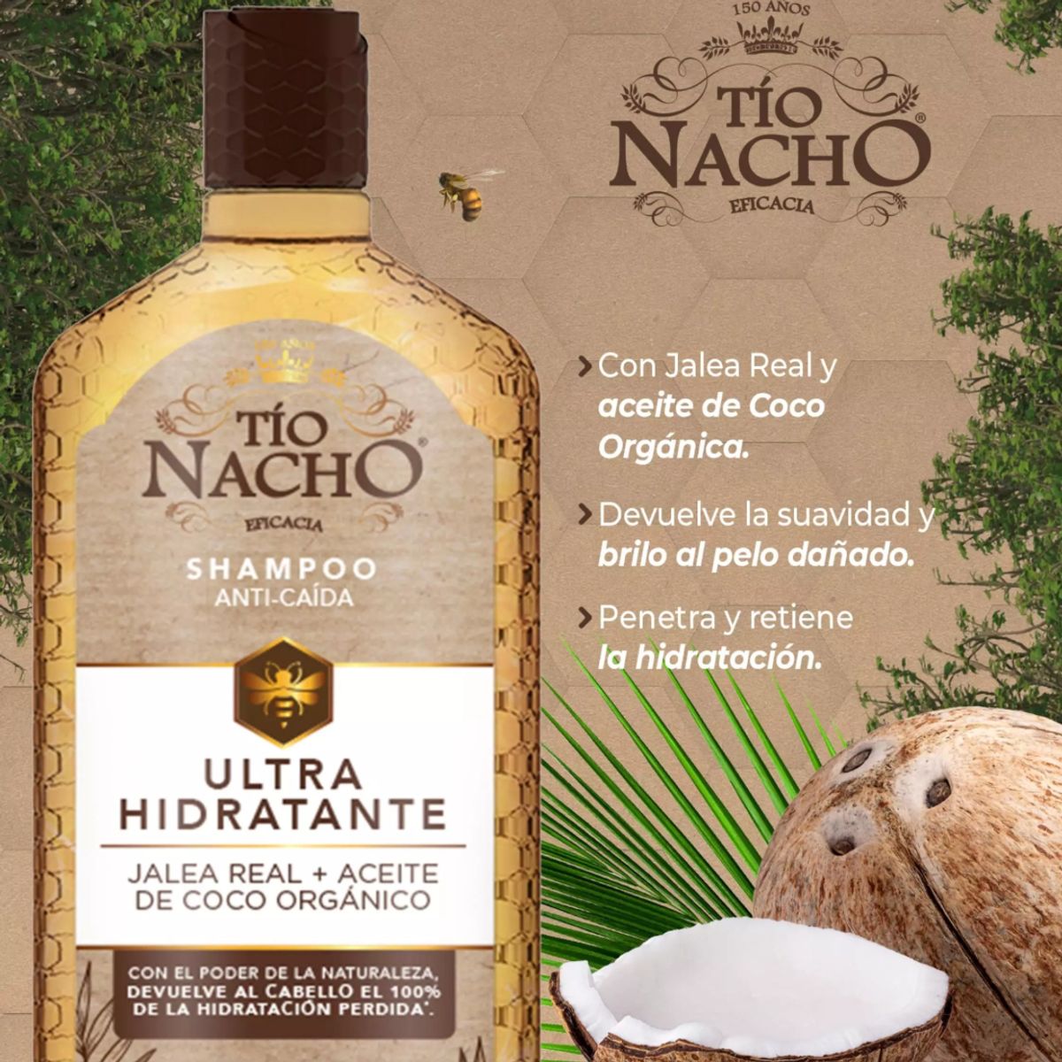 TIO NACHO - Shampoo Anti Caida Ultra Hidratante Coco Tio Nacho 1 Lt TIO NACHO