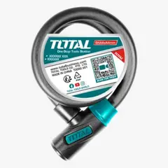 TOTAL TOOLS - Candado de Bicicleta Traba 15x1200mm con Llaves