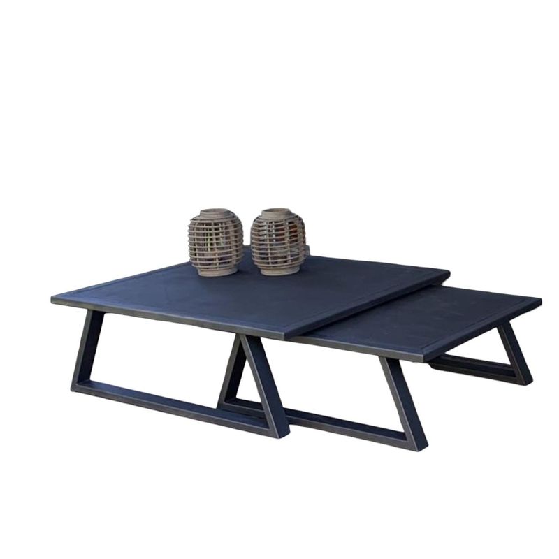 MUEBLES EL HERRERO - Mesa de centro fierro Baru 110x125x40 cms