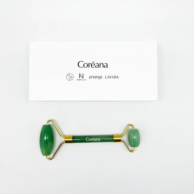 AMPLEN - Rodillo Masajeador Facial de Jade.-