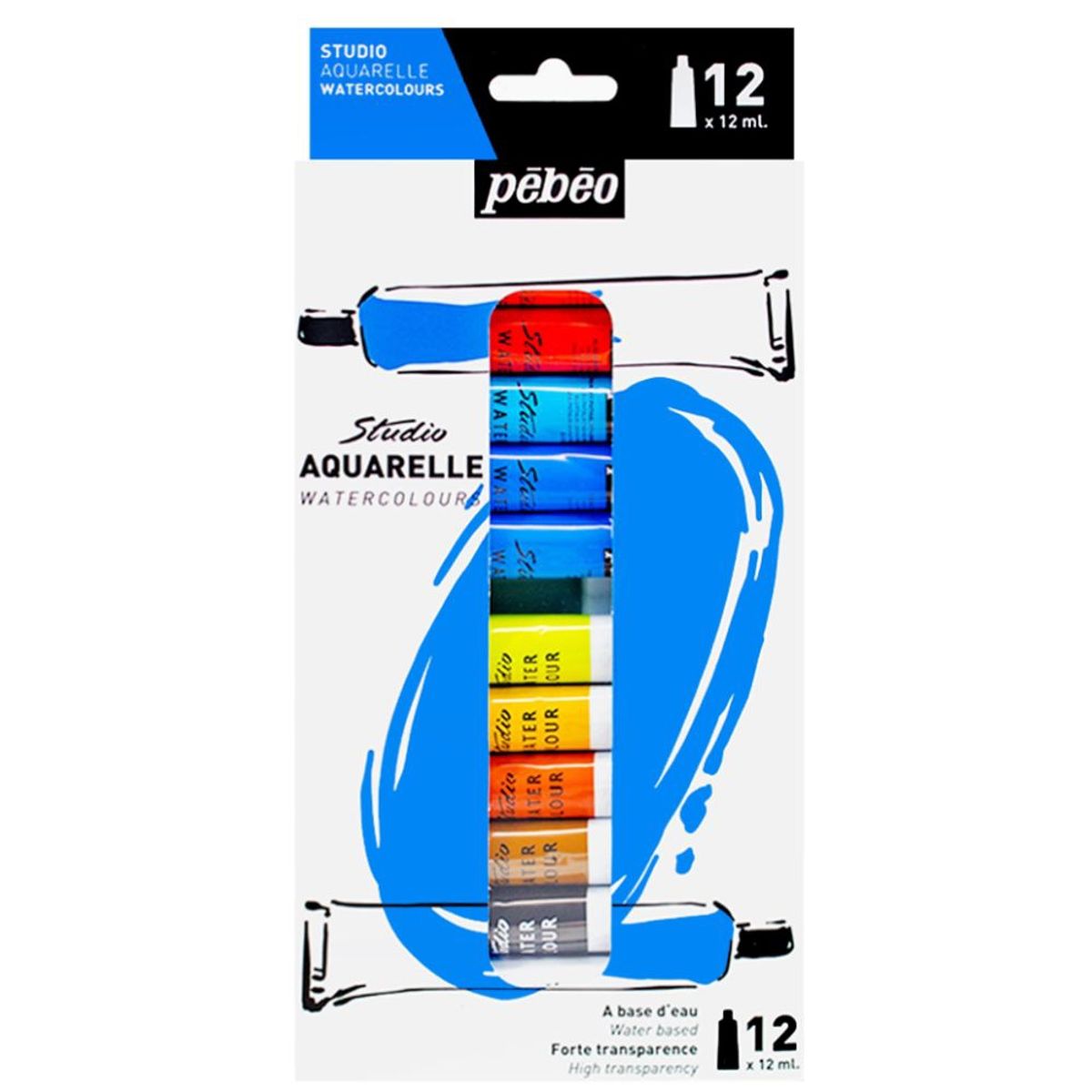 PEBEO - Acuarela Pebeo Studio Set 12 Colores 12ml
