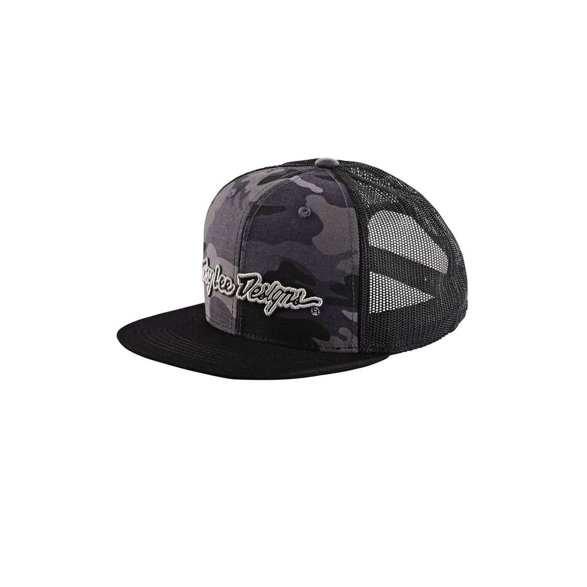 TROY LEE DESIGNS - Jockey Snapback Signature Camo Negro Silver Troy Lee Designs