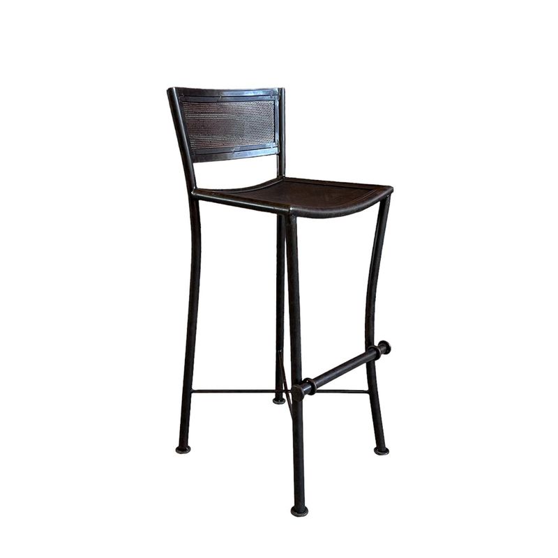 MUEBLES EL HERRERO - Piso bar metálico Loft 40x35x100 altura