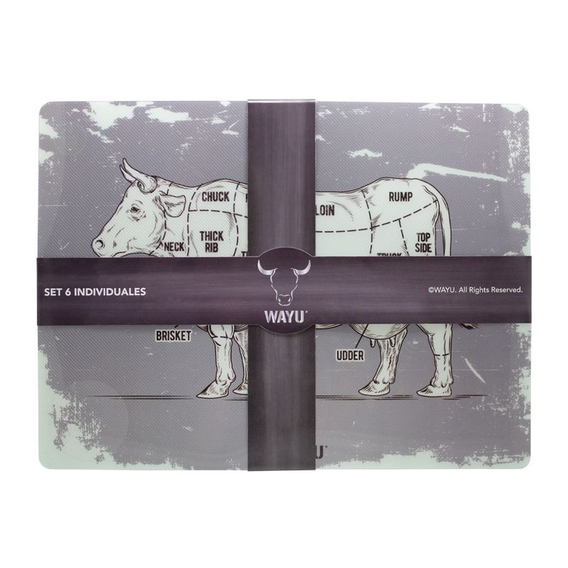 WAYU - Set 6 Individuales Wayu PVC