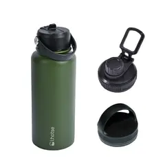 LHOTSE - Botella Térmica Hydro Verde 960ml + 2 Tapas