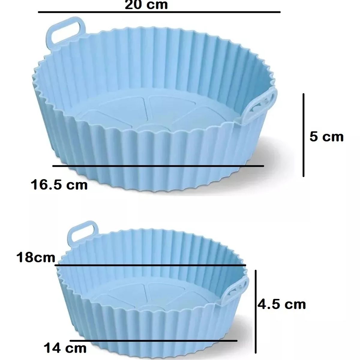 GENERICO - Pack X2 Molde Silicona Antiadherente Para Freidora De Aire