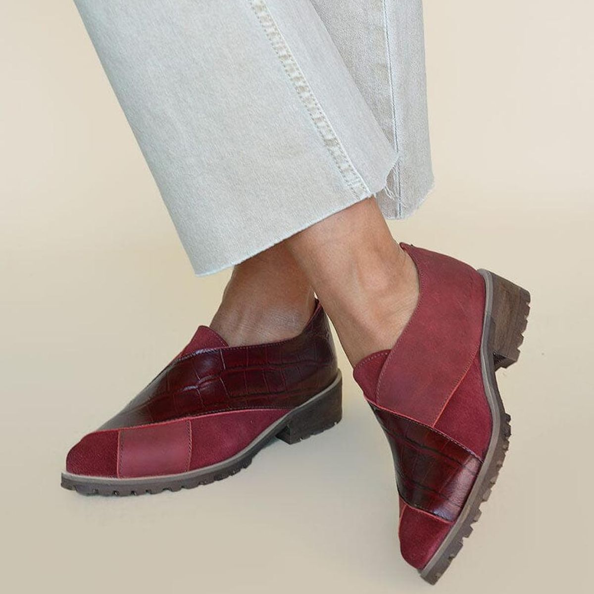 GIANI DAFIRENZE - Zapatos De Cuero Maria C3 Burdeo
