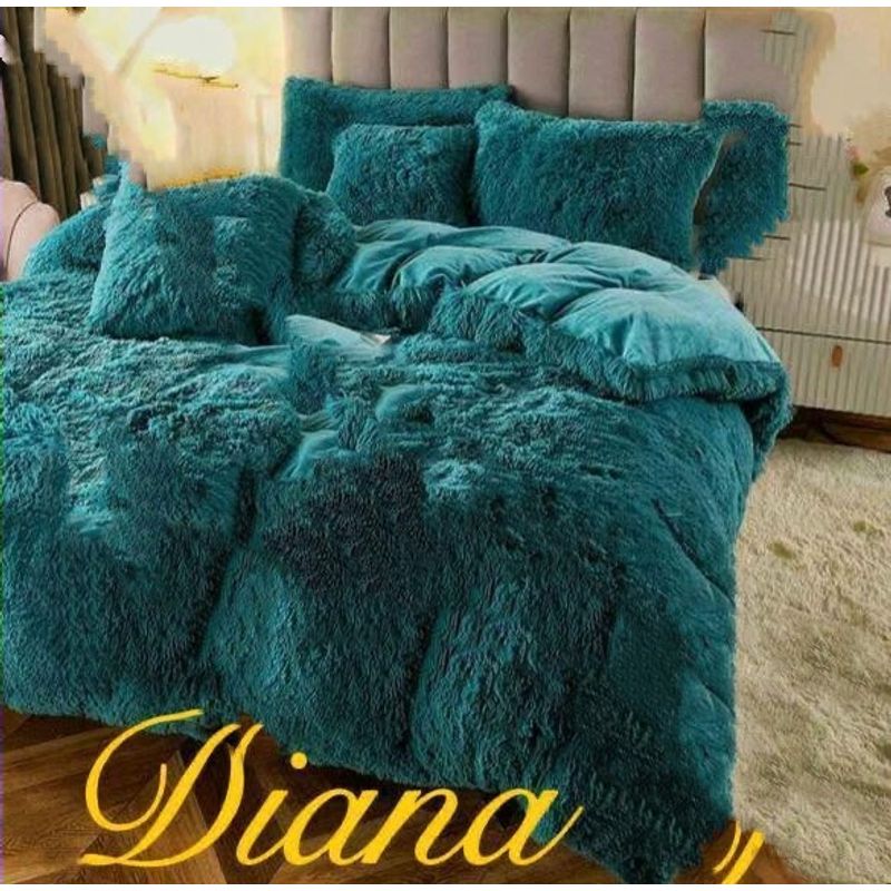 GENERICO - COBERTOR DE INVIERNO PELUDO PLUSH VERDE  2PLAZA  DIANA