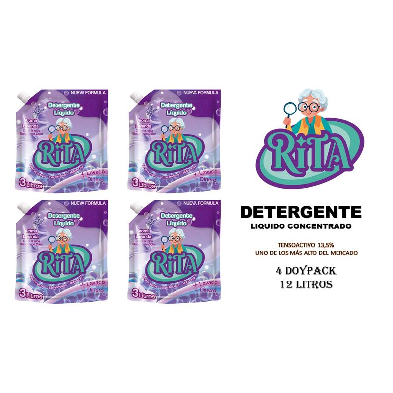 GENERICO - Detergente concentrado Rita pack 12 litros