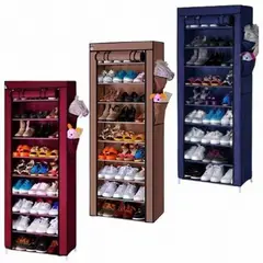 GENERICO - Zapatero Organizador De Zapatos 9 Pisos 30 Pares Con Funda- AZUL