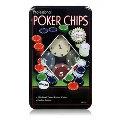 GENERICO - Set De Juego Poker 100 Piezas Profesional Poker