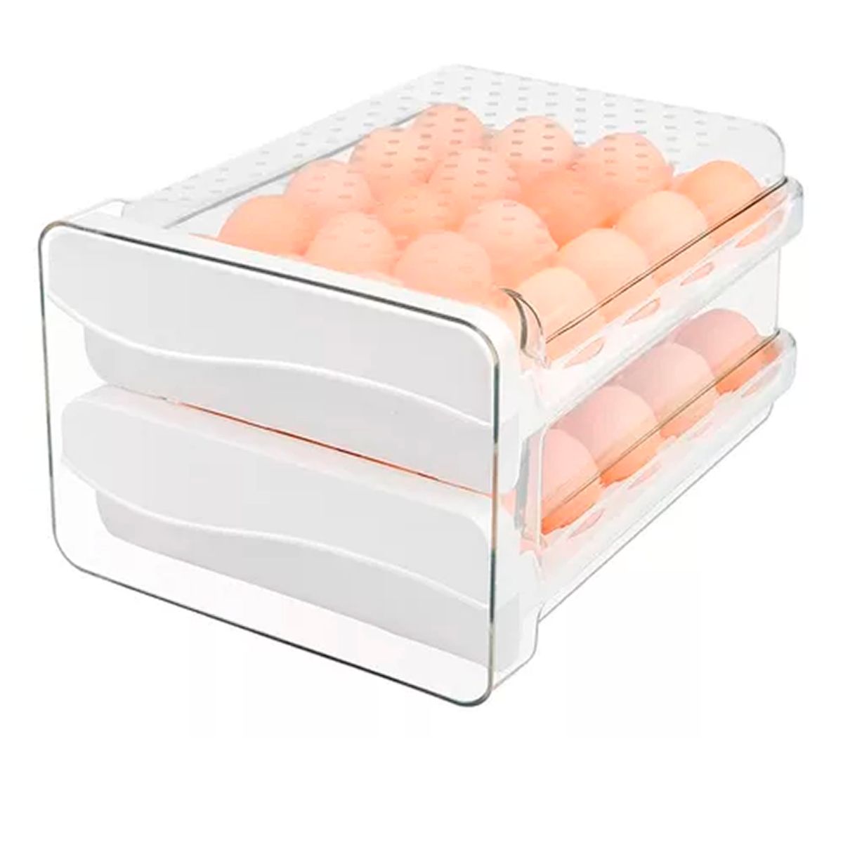 ESHOPANGIE - Organizador De Huevos Caja Para 40 Huevos 2 Niveles