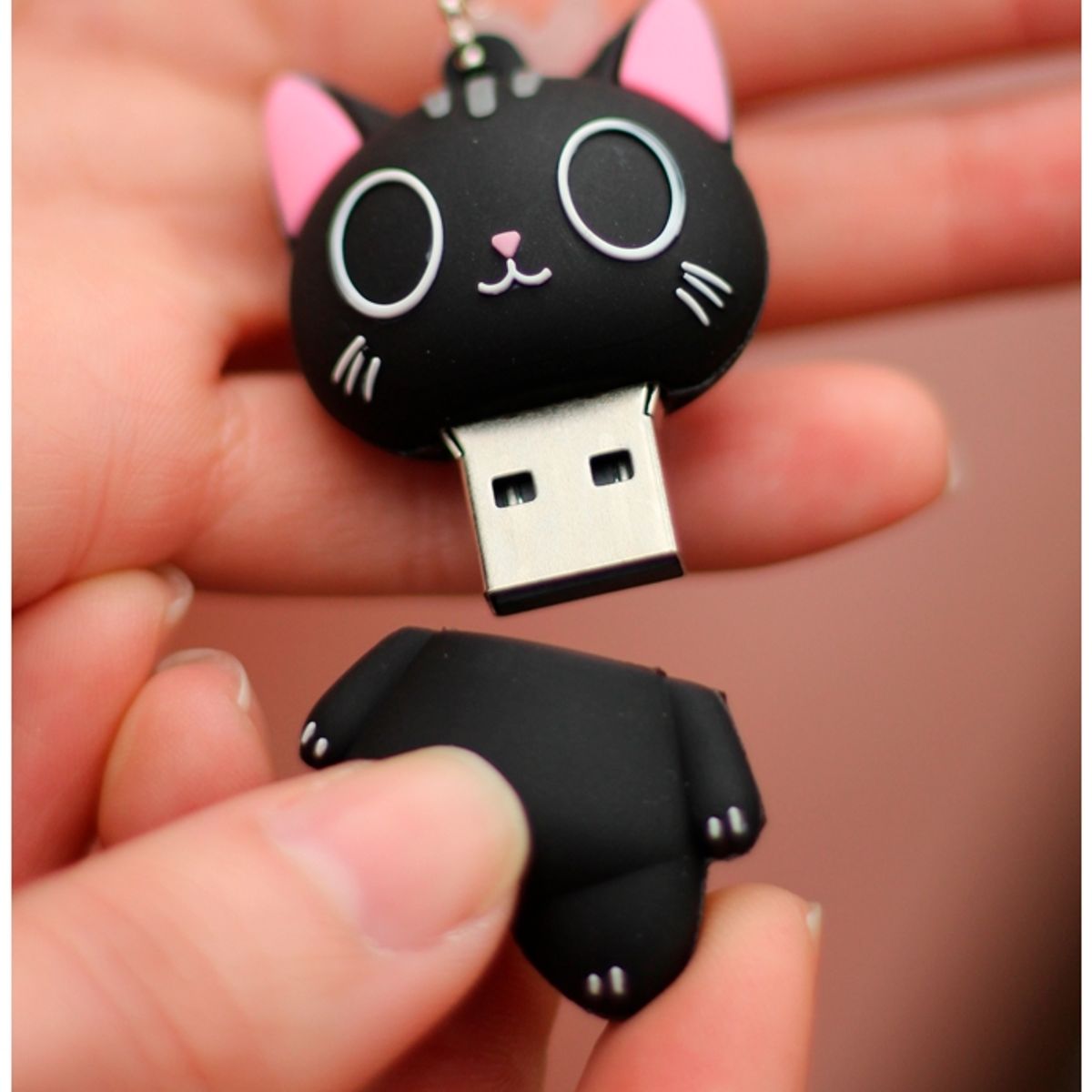 GENERICO - Pendriver Usb 2.0 Jaster Gato Negro 64gb