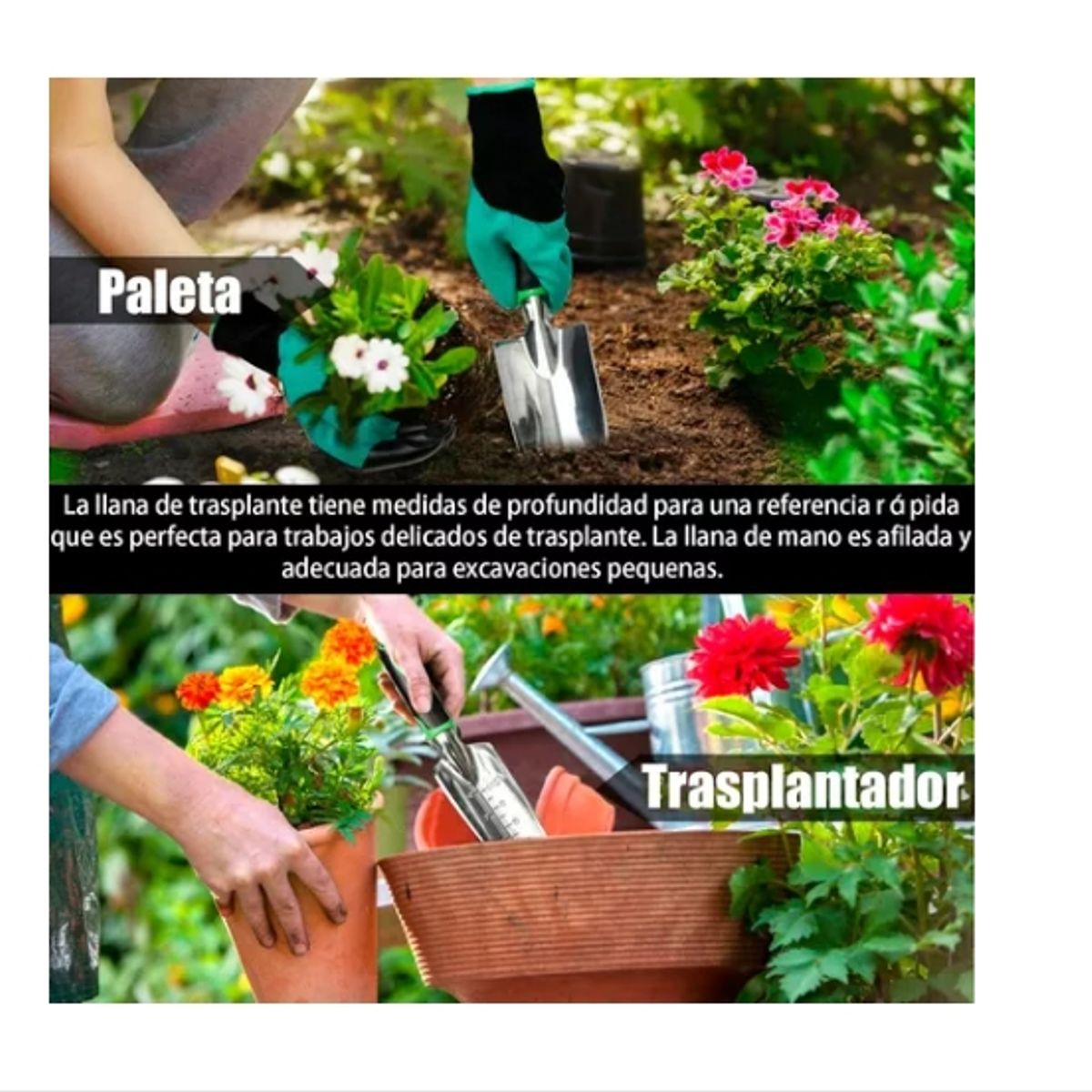 ESHOPANGIE - Set 11 Piezas Herramientas Jardinería Huerto Plantas Jardin
