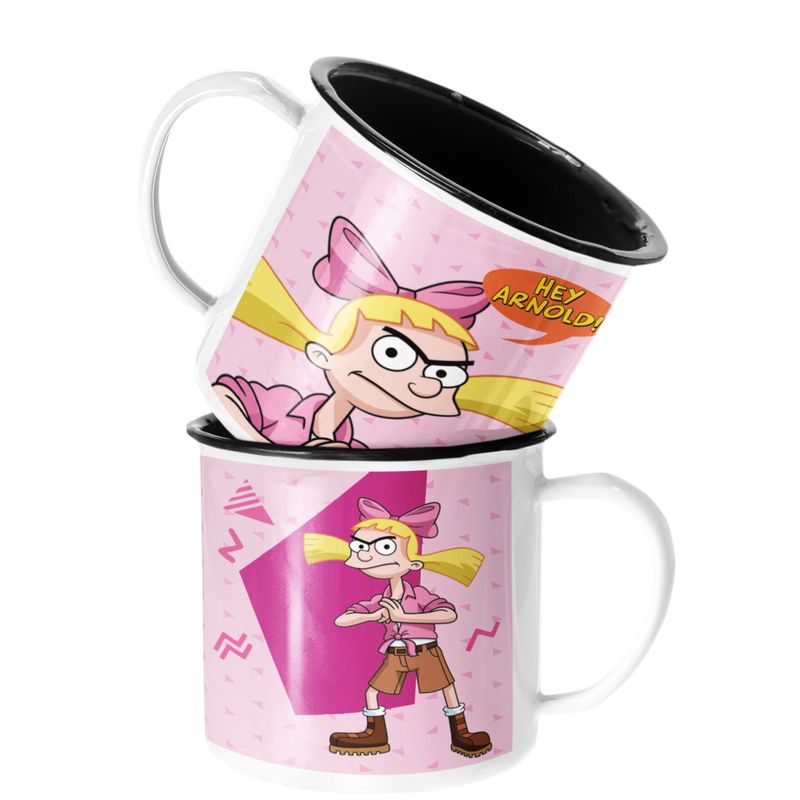 SM - Taza Enlozada Lechera Hey Arnold Helga - Blanco