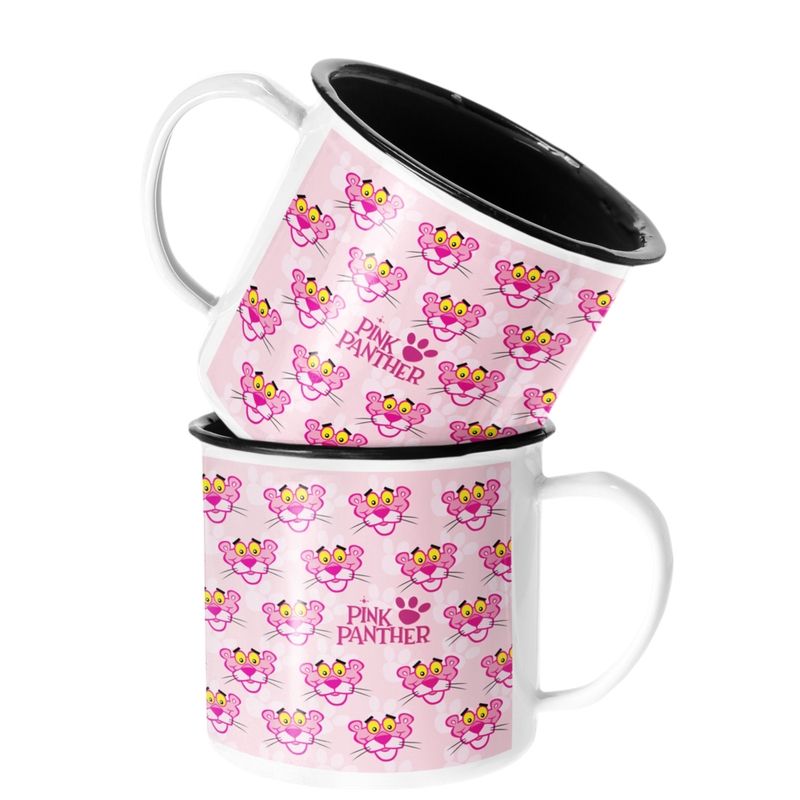 SM - Taza Enlozada Lechera Pantera Rosa Cabeza Animacion SM