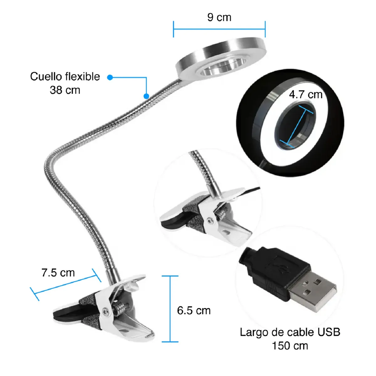 CAMILLAS CHILE - Lámpara De Escritorio Con Clip