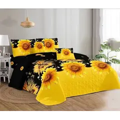 GENERICO - CUBRECAMA DE VERANO TELA QUILTS GIRASOL meipulis