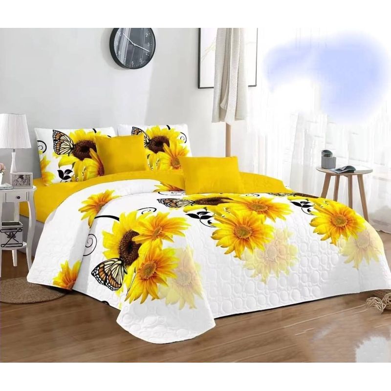 GENERICO - CUBRECAMA  DE VERANO TELA QUILTS GIRASOL 2PLAZA  meipulis
