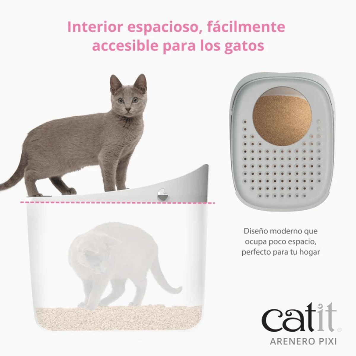 CATIT - Baño Cerrado Catit Pixi Para Gato Apertura Superior Tipo Box