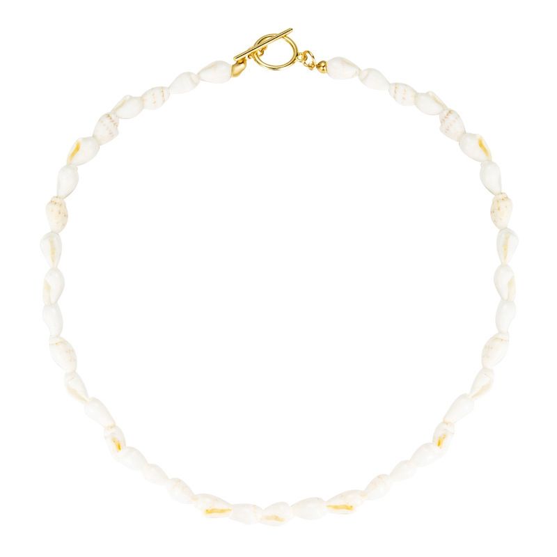 VATYERTY - Collar De Concha Con Cuentas beige