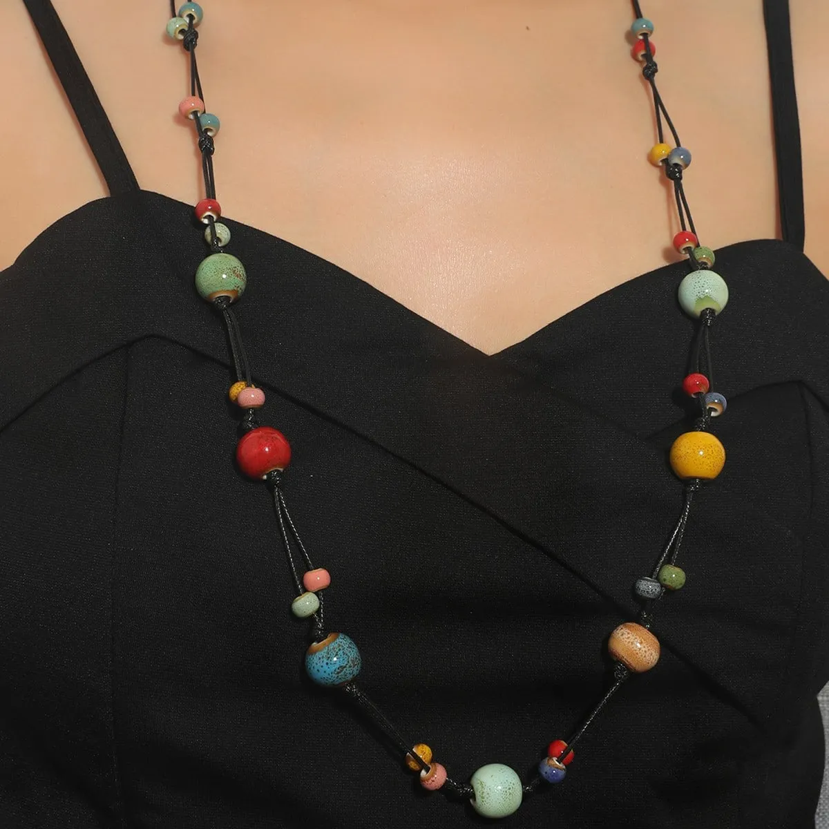 VATYERTY - Collar con cuenta Multicolor
