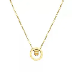 VATYERTY - Collar con diseño de redondo Amarillo Oro