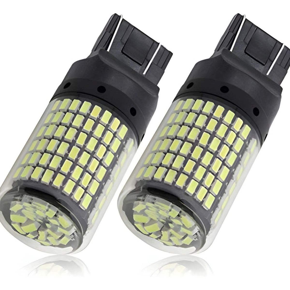 GENERICO - X2 Ampolleta Led T20 7443 144led Luz Blanca 360° Auto r&c
