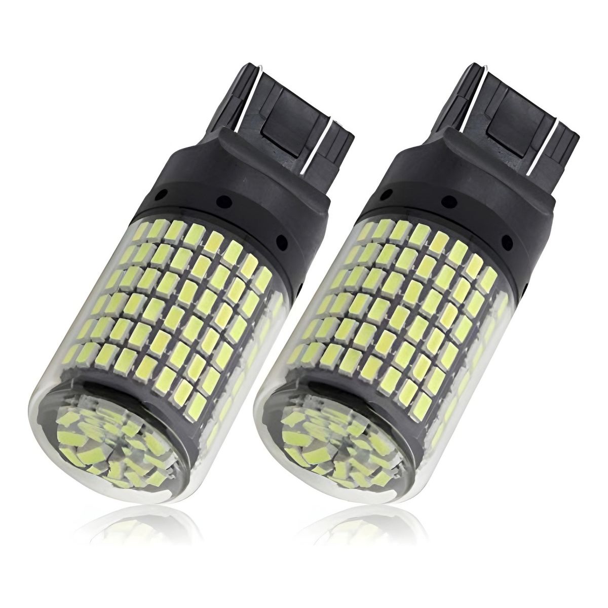 GENERICO - X2 Ampolleta Led T20 7443 144led Luz Blanca 360° Auto r&c