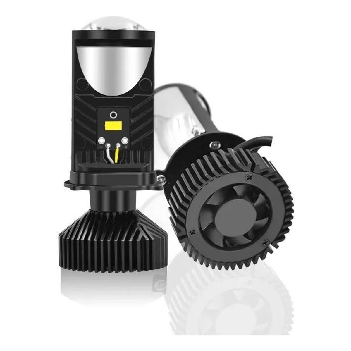 GENERICO - Kit 2 Ampolletas Turbo Led Y9 Mini Proyector Con Lupa H4