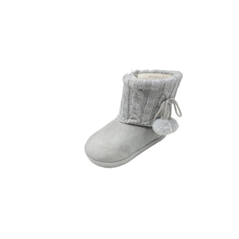 VINNYS OUTLET - Botita Chiporro Pon Pon Gris
