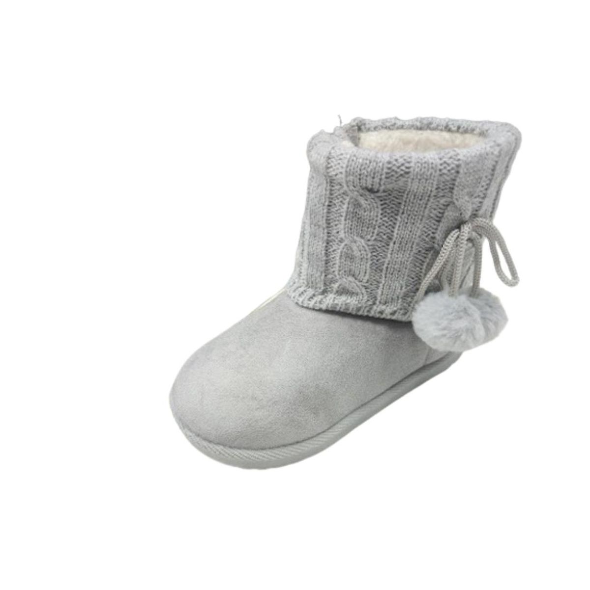 VINNYS OUTLET - Botita Chiporro Pon Pon Gris