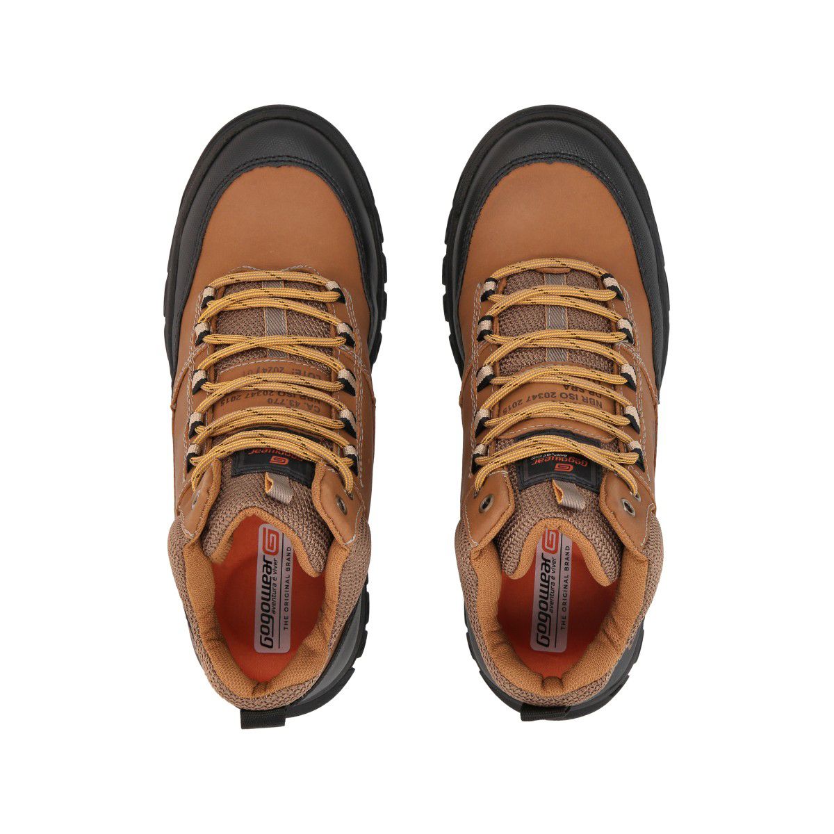 GOGOWEAR - Botín Hombre Trekking Negro/Café Strong Gogowear