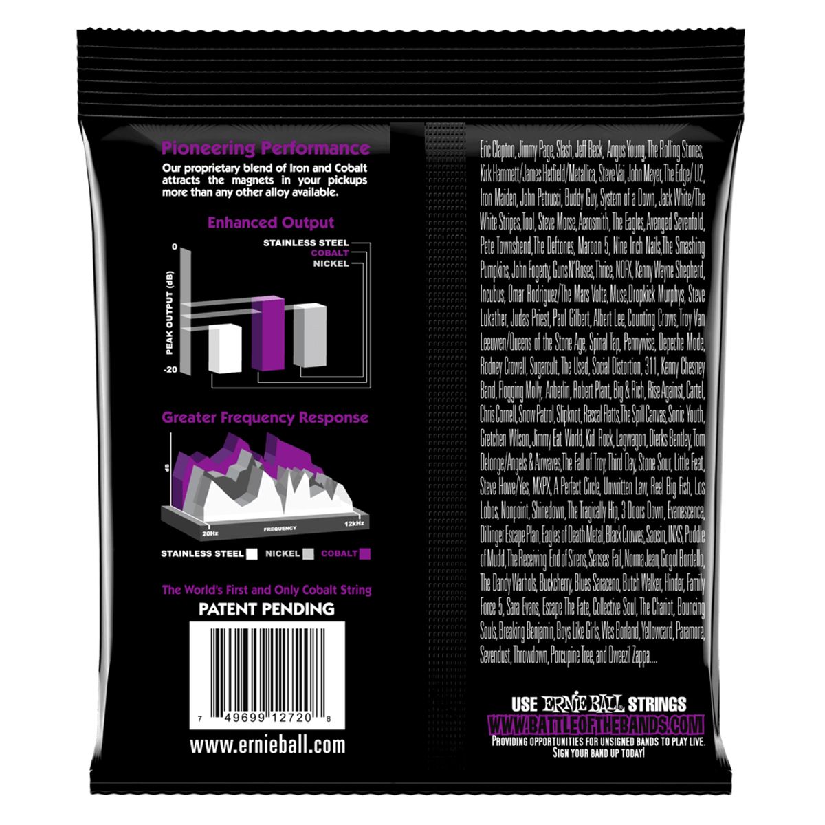 ERNIE BALL - Set 6 Cuerdas Guitarra Electrica Ernie Ball Slinky Cobalt