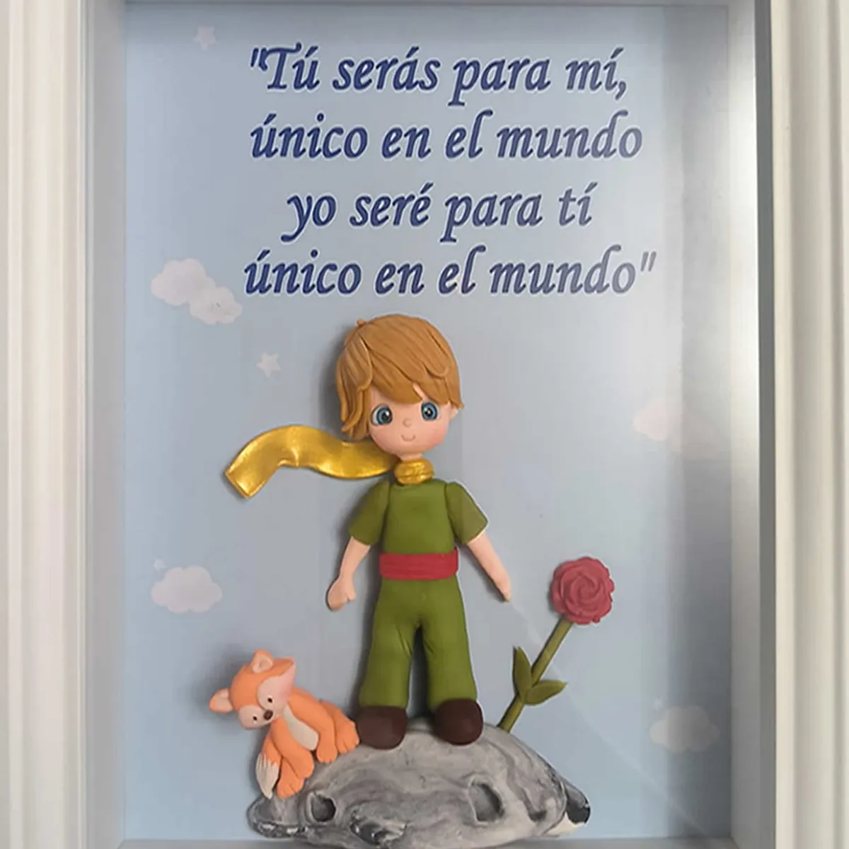 DECORACION CREATIVA - Cuadro Infantil Principito verde