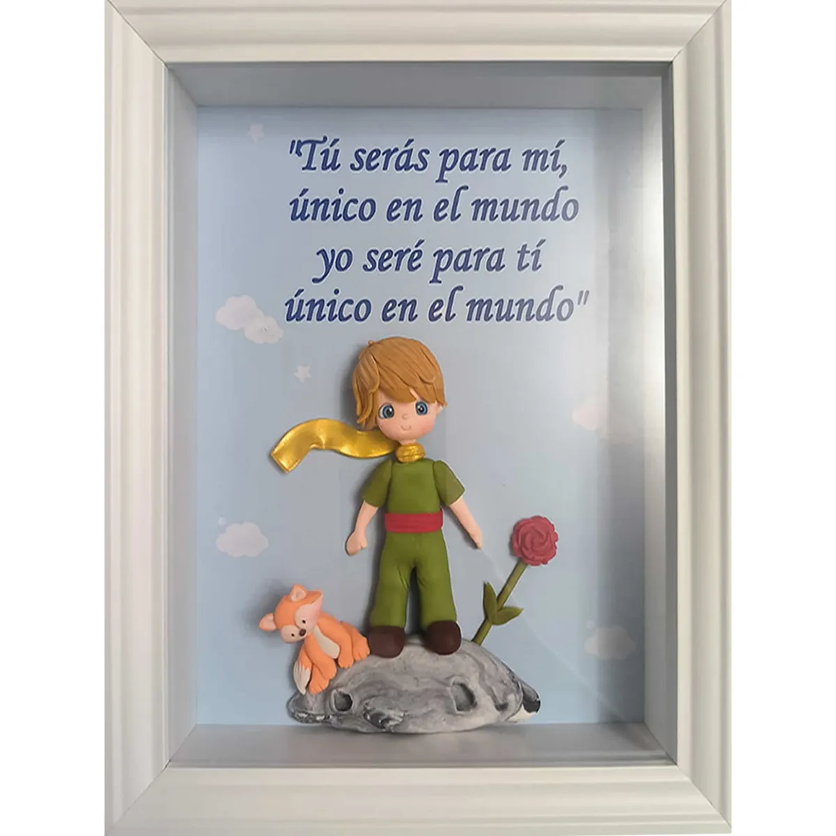 DECORACION CREATIVA - Cuadro Infantil Principito verde