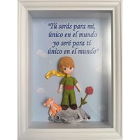 Cuadro Infantil Principito verde