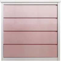 Cajonera Infantil Minimal 4 Cajones Rosada