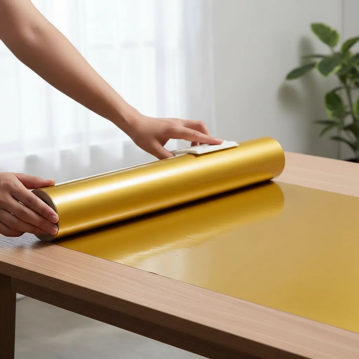 NEON - Vinilo Adhesivo De Corte Decorativo Oro 30 Cms X 5 Mts