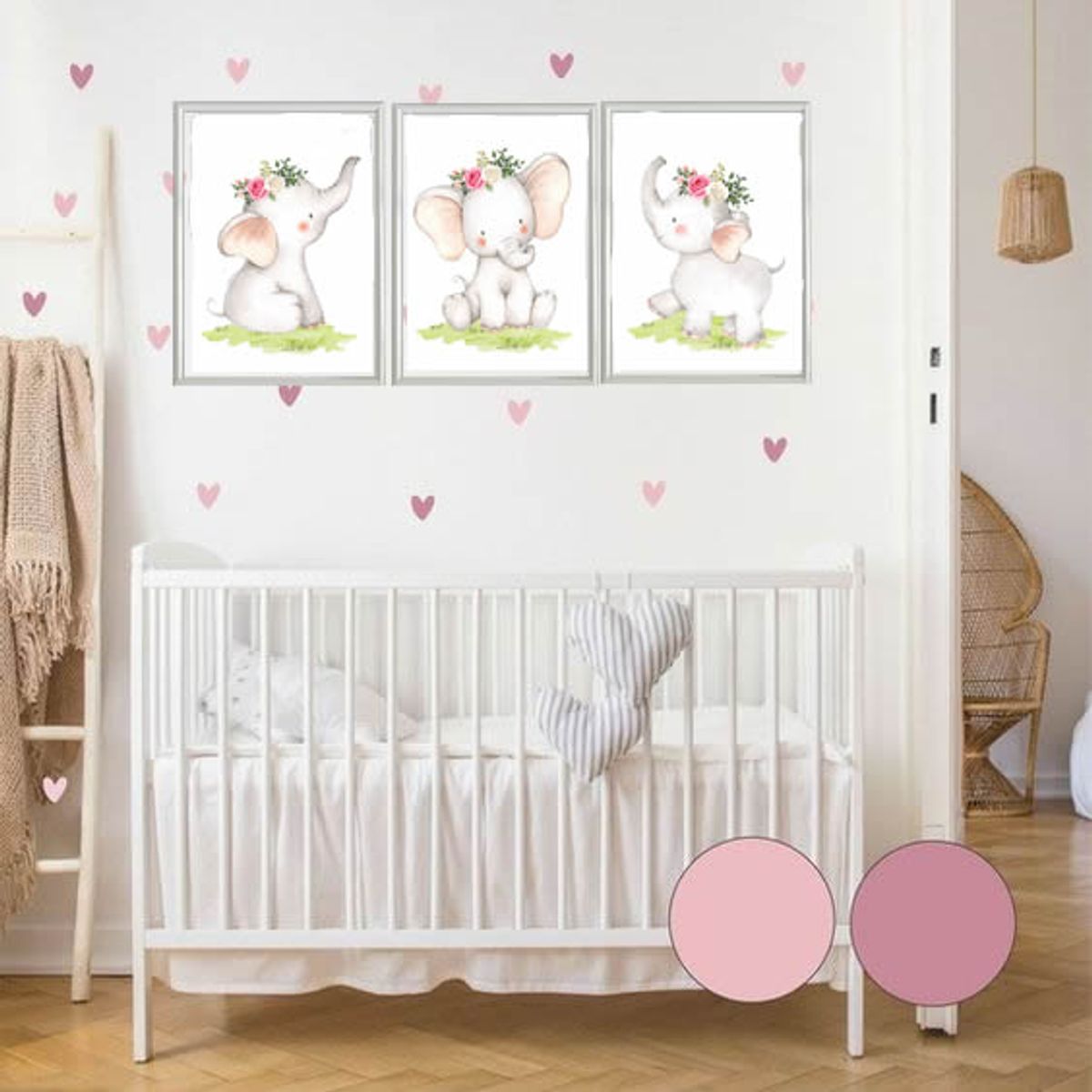 DECORACION CREATIVA - Set Cuadro Infantil niña Elephant