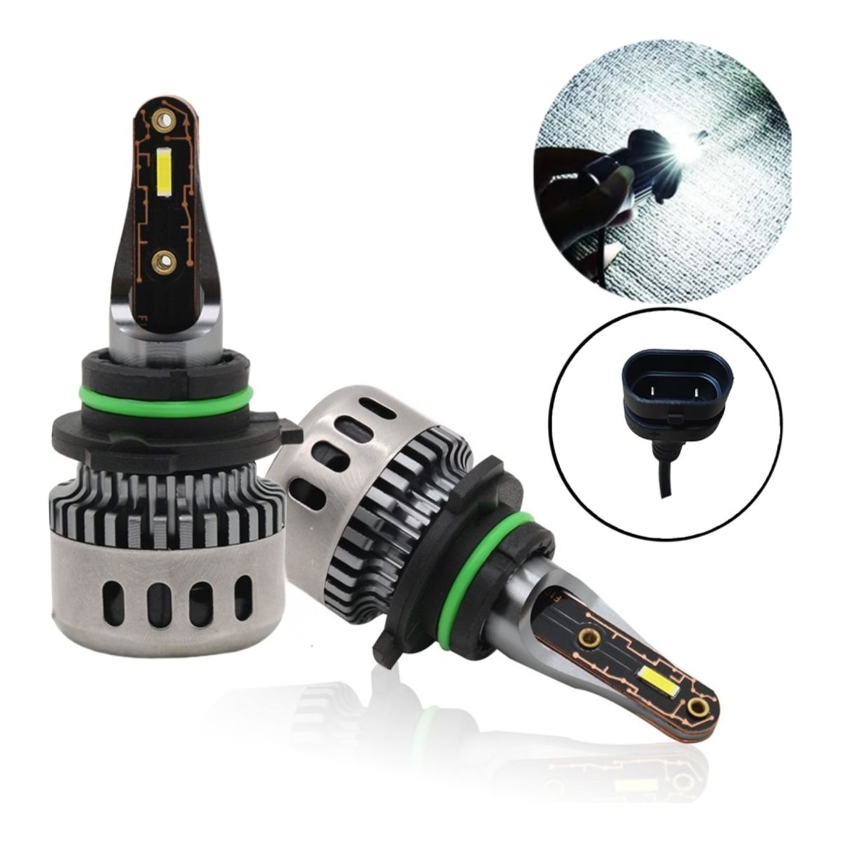 GENERICO - X2 Ampolleta Mini Turbo Led T10 Potente 12000lm 9006hb4