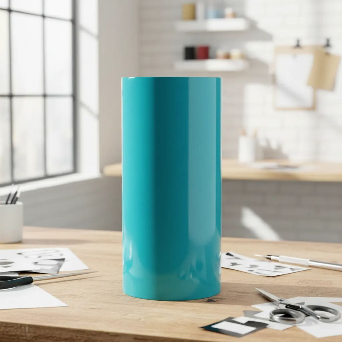 NEON - Vinilo Adhesivo De Corte Decorativo Turquesa 30 Cms X 5 Mts