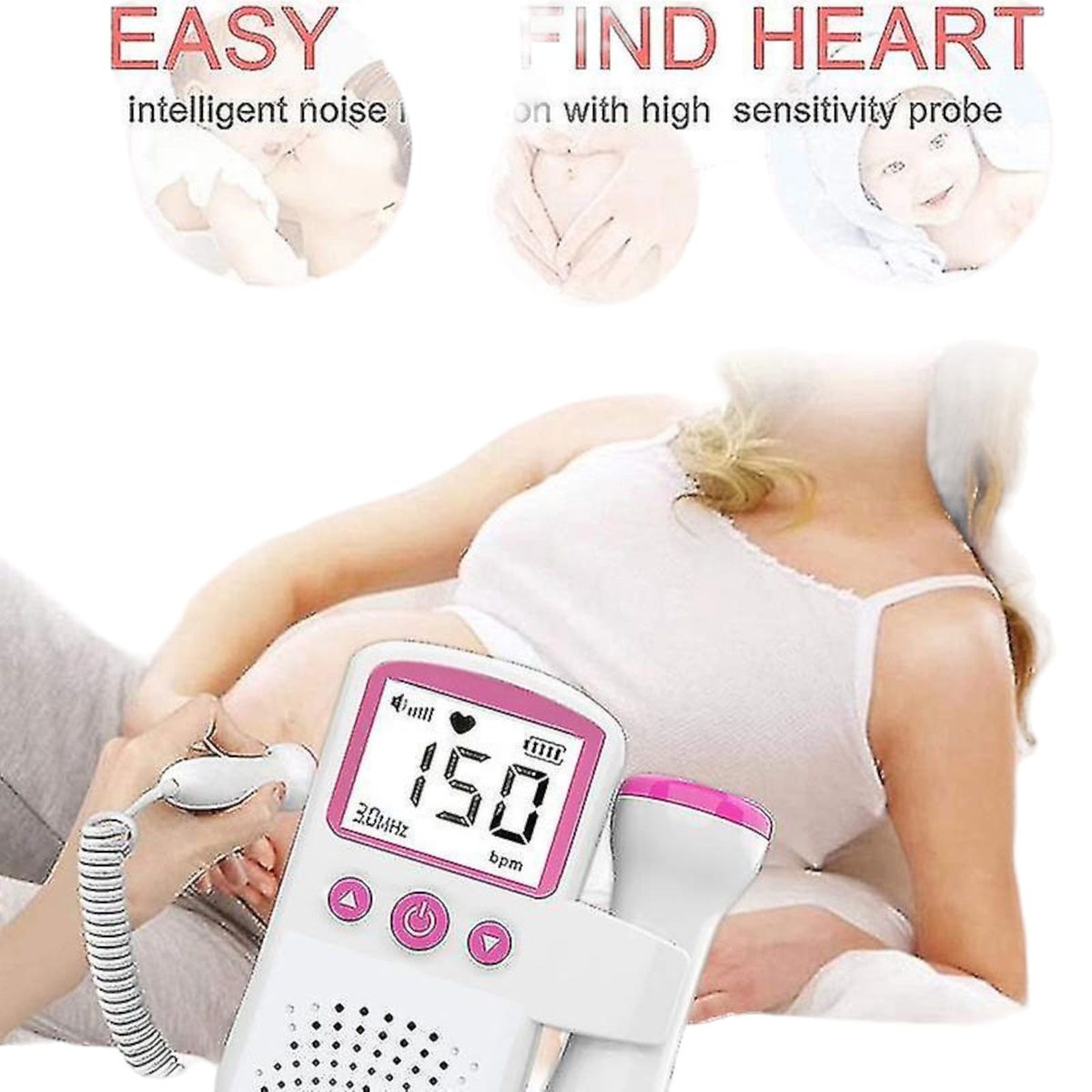 GENERICO - Monitor Fetal Doppler Cardiaco ROSA