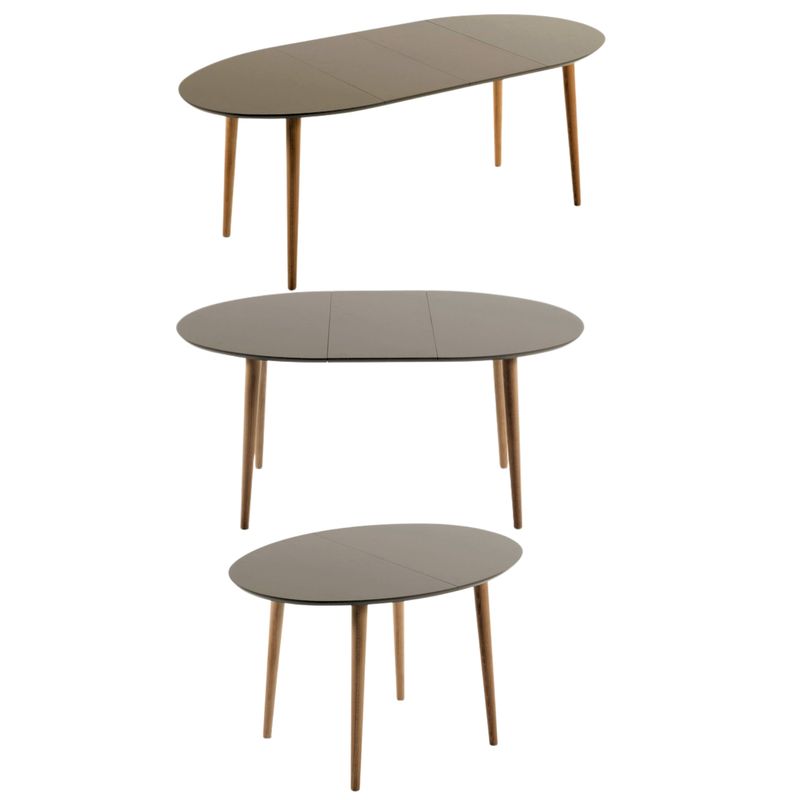 OH MI HOGAR - Mesa Extensible Negro 100cm a 180cm
