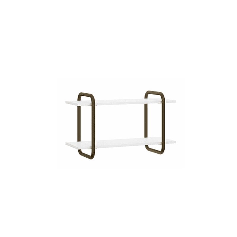 OH MI HOGAR - Repisa Conectiva Blanco Oro Vintage
