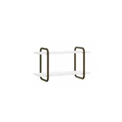 OH MI HOGAR - Repisa Conectiva Blanco Oro Vintage